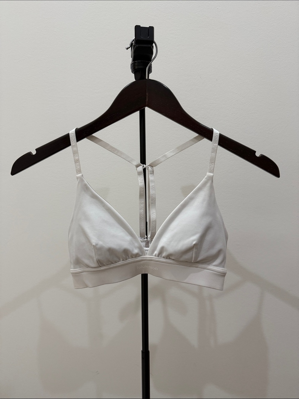 lululemon athletica White Triangle Bralette with Strappy Back size 4